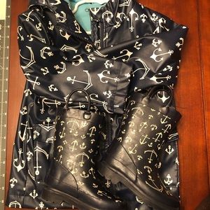 Anchors rain coat and boots